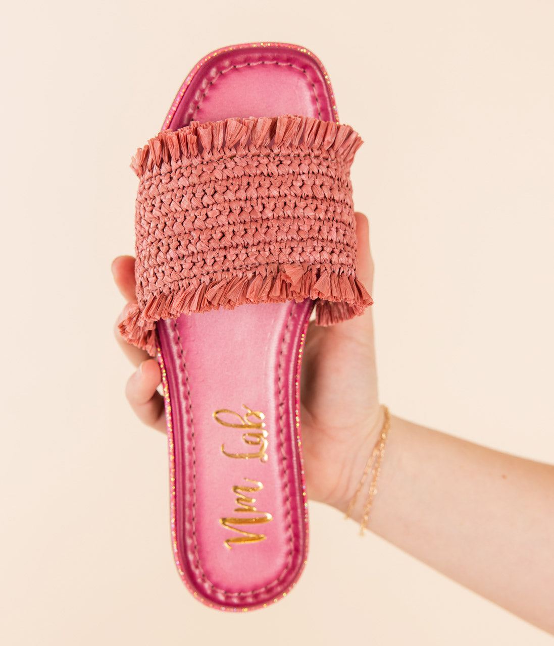 Juana Woven Sandals in Pink | Sandals Daverri Fashions