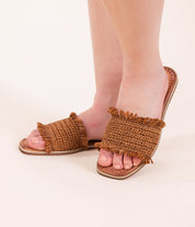 Juana Woven Sandals in Tan | Sandals Daverri Fashions