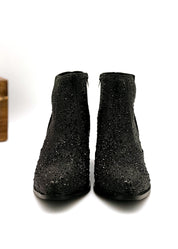 Shine Star Rhinestone Bootie in Black | Boots Daverri Fashions