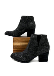 Shine Star Rhinestone Bootie in Black | Boots Daverri Fashions