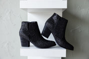 Shine Star Rhinestone Bootie in Black | Boots Daverri Fashions