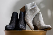 Shine Star Rhinestone Bootie in Black | Boots Daverri Fashions