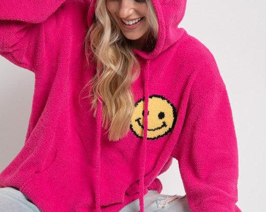 Women wearing a hot pink pullover hoodie for hoodie blog-DAVERRI FASHIONS