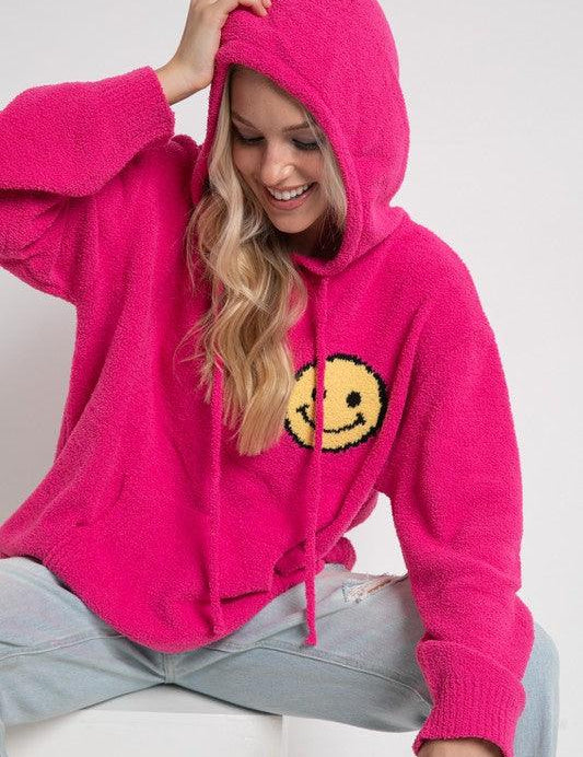 Women wearing a hot pink pullover hoodie for hoodie blog-DAVERRI FASHIONS