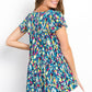 Printed Ruffle Sleeve Top Shirts & Tops