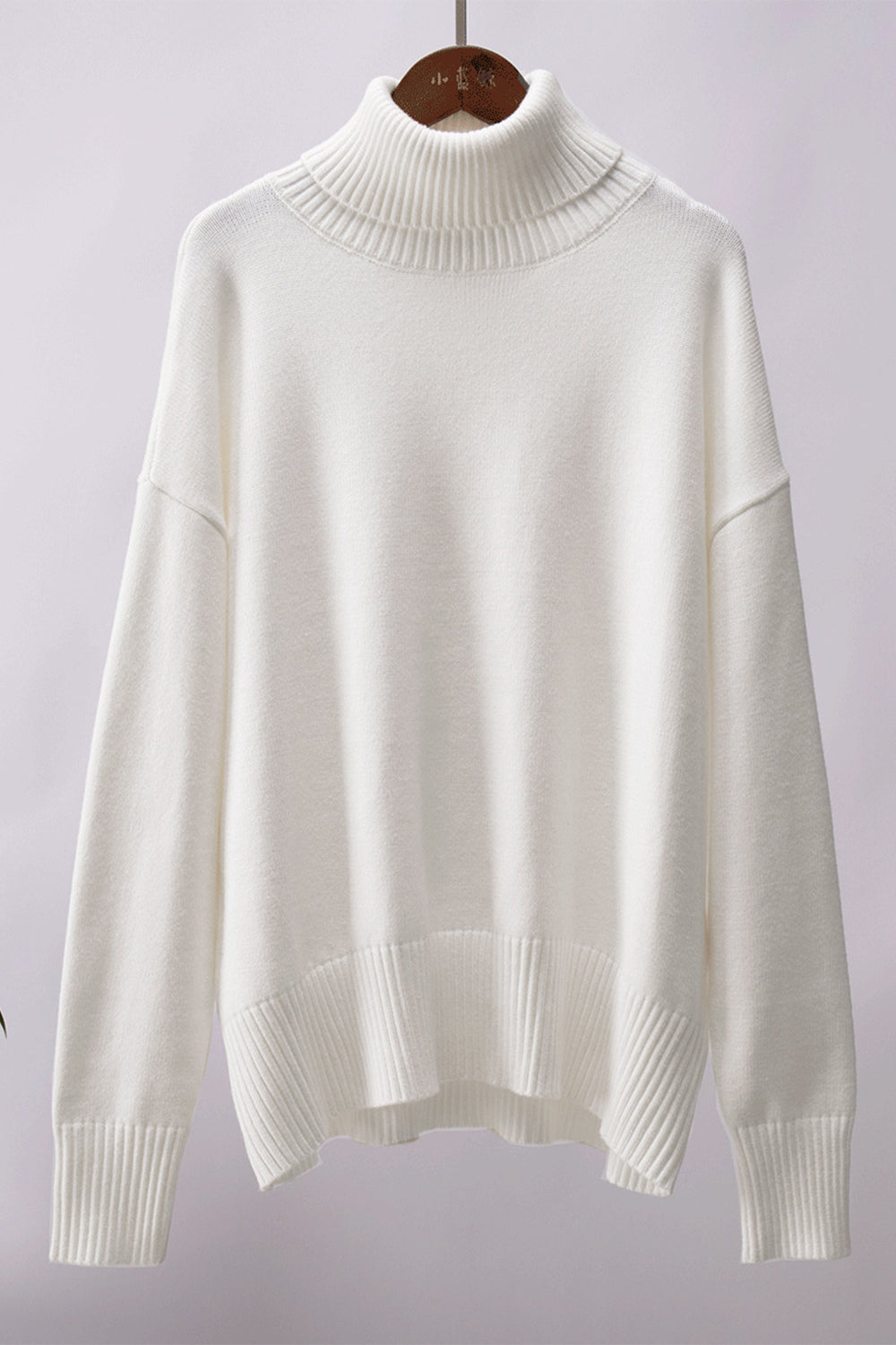 Turtle Neck Dropped Shoulder Sweater | Sweaters Daverri Fashions