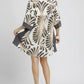 Umgee Abstract Print Kimono Sleeve Mini Dress - DAVERRI FASHIONS