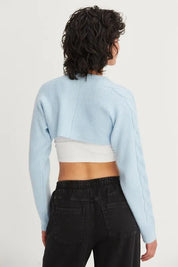 HYFVE Cable-Knit Tie-Front Shrug | Daverri Fashions