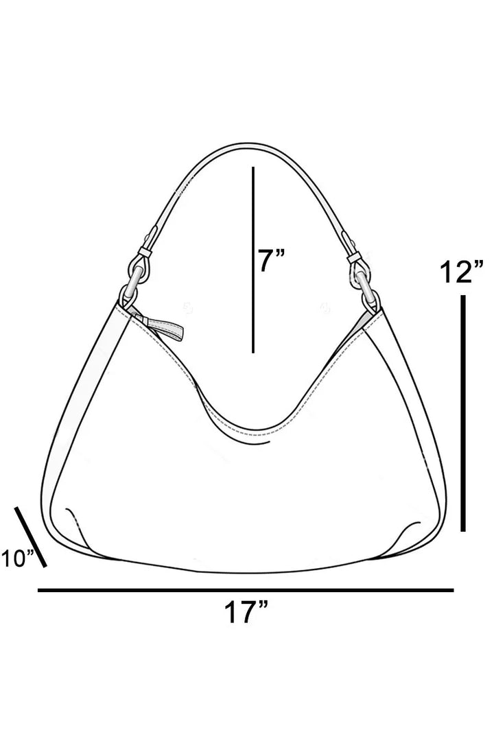 Faux Leather Hobo Shoulder Bag | Handbags Daverri Fashions