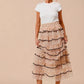 SO ME Layered Ruffled Tulle Maxi Skirt Maxi Skirts