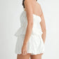 MABLE Floral Eyelet Lace Tube Top and Short Set