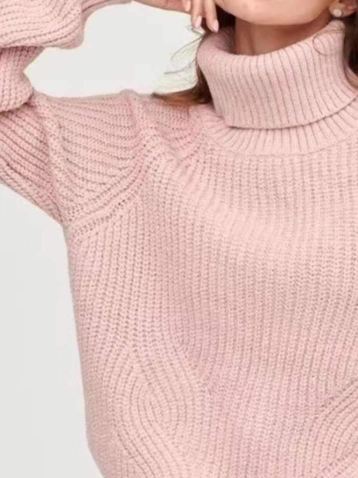 Turtleneck Long Sleeve Sweater | Sweaters Daverri Fashions