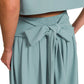Zenana Heavy Woven Span Crop Tee & Skirt Set Outfit Sets