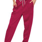 Zenana Drawstring Scuba Sweatpants with Pockets Cabernet - DAVERRI FASHIONS