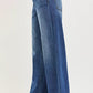 RISEN slouchy baggy jeans in blue denim with high waist and five pockets