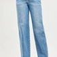 RISEN Slouchy Straight Jeans in light-wash denim high-rise wide-leg