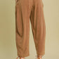 Umgee Elastic Waist Baggy Fit Pants with Pockets Pants