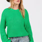 SAGE + FIG Round Neck Drop Shoulder Sweater - DAVERRI FASHIONS