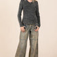 Mittoshop Washed Wide Leg Jeans with Pockets - DAVERRI FASHIONS