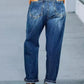 Wide Leg Jeans with Pockets - DAVERRI FASHIONS