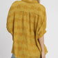 Umgee Jacquard Heart Collared Shirt Shirts