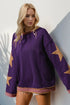 Double Take Star Patched Long Sleeve Sweatshirt - DAVERRI FASHIONS
