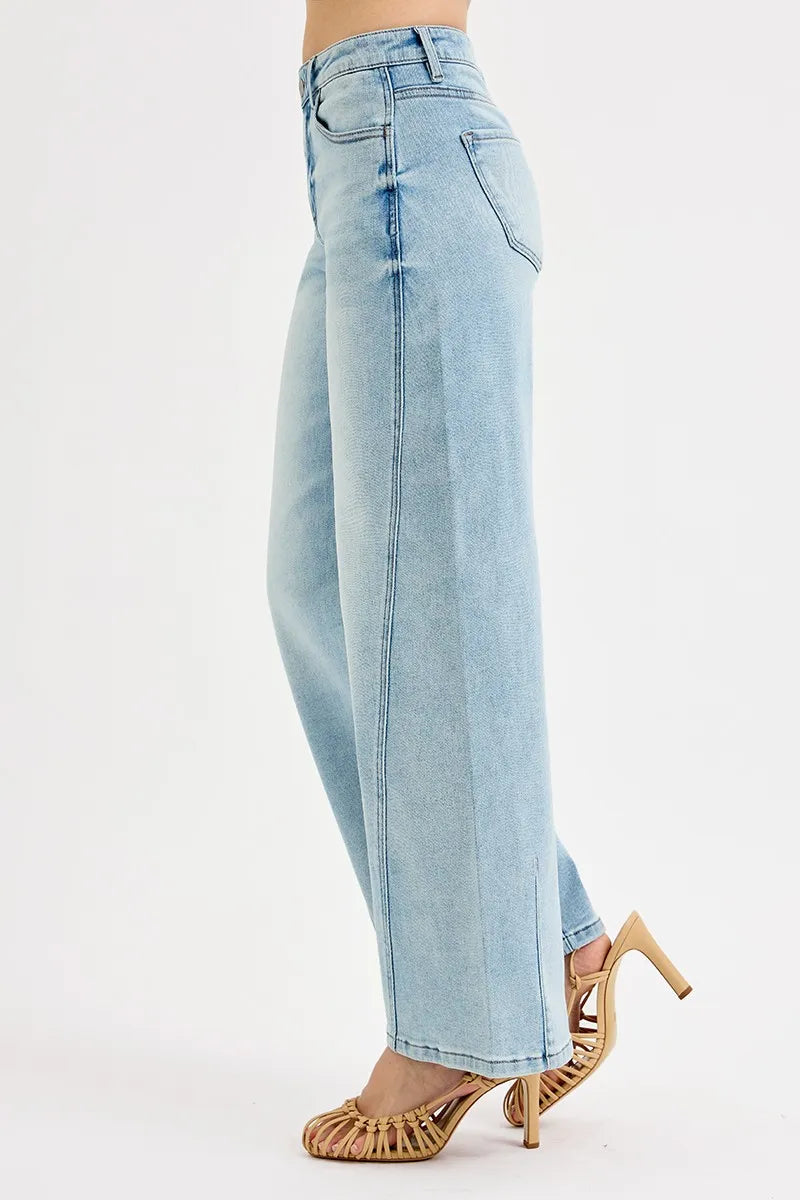 RISEN Full Size Mid Rise Fit Barrel Jeans Jeans