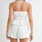 MABLE Floral Eyelet Lace Tube Top and Short Set