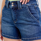 Judy Blue Double Button Waistband Denim Shorts Plus Size - DAVERRI FASHIONS