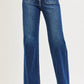 RISEN Full Size High Rise Wide Leg Jeans with Front Tie Detail Plus Size - DAVERRI FASHIONS