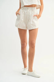 MABLE Square Neck Crop Top and Shorts Set | Outfit Sets Daverri Fashions