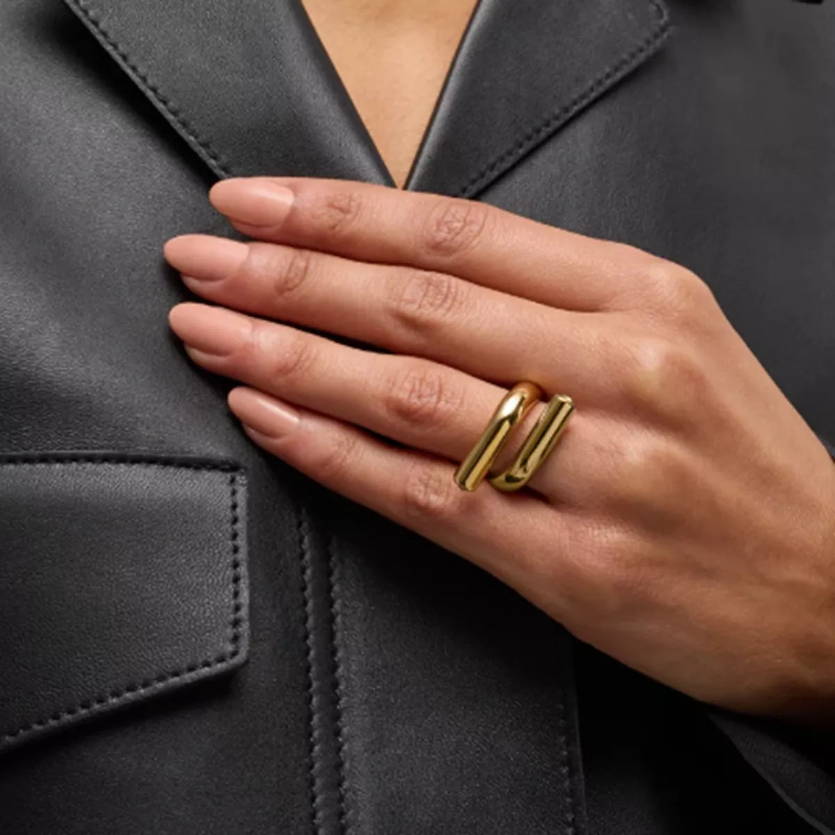 Stainless Steel Bypass Ring | Rings Daverri Fashions