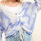 And The Why Blue Tie Dye Twisted Sweater - DAVERRI FASHIONS