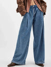 Wide Leg Jeans with Pockets - DAVERRI FASHIONS