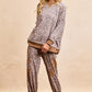 BiBi Leopard Printed French Terry Sweatshirt in muted tones