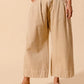 SO ME Mid Rise Wide Leg Chino Pants With Pockets Pants