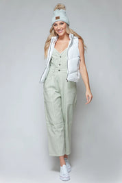 Snobbish Zip Up Quilted Hooded Vest | Vest Jackets Daverri Fashions