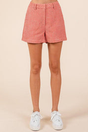 Mittoshop Tweed Classic Shorts with Side Pockets | Shorts Daverri Fashions