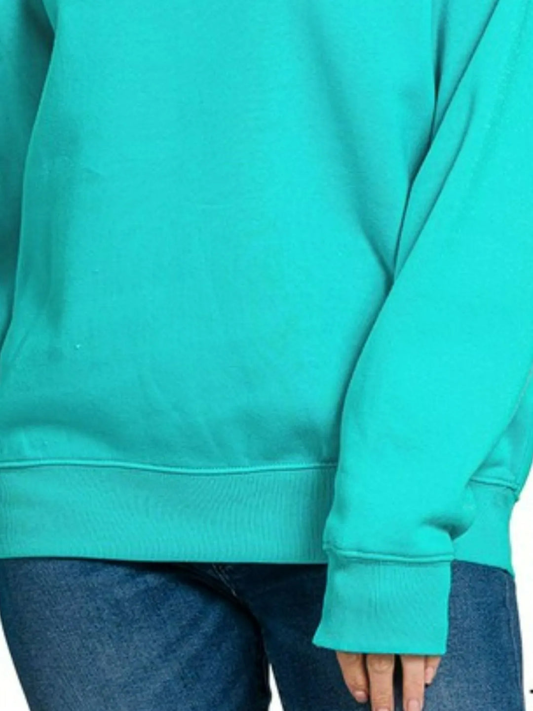 Zenana Fleece Crewneck Long Sleeve Sweatshirt Sweatshirts