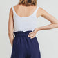 Cotton Bleu by Nu Label Buckle Belt Cotton Linen Shorts Shorts
