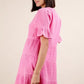 VERY J Plus Size Mineral Washed Woven Mini Dress Mini Dresses
