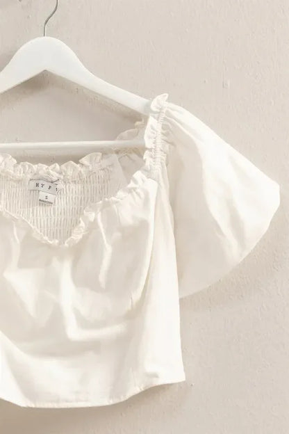 HYFVE Puff Sleeve Sweetheart Neck Top - DAVERRI FASHIONS