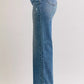 Judy Blue Raw Hem High Waist Column Straight Jeans - DAVERRI FASHIONS