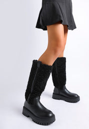 Lapland Fur Detail Calf Length Boots | Boots Daverri Fashions