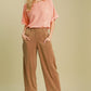 Umgee Elastic Waist Baggy Fit Pants with Pockets Pants