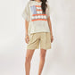 Davi & Dani American Flag Loose Fit Lace Sleeve Hoodie Top - DAVERRI FASHIONS
