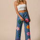 BiBi Flower Print Straight Legs Pants - DAVERRI FASHIONS