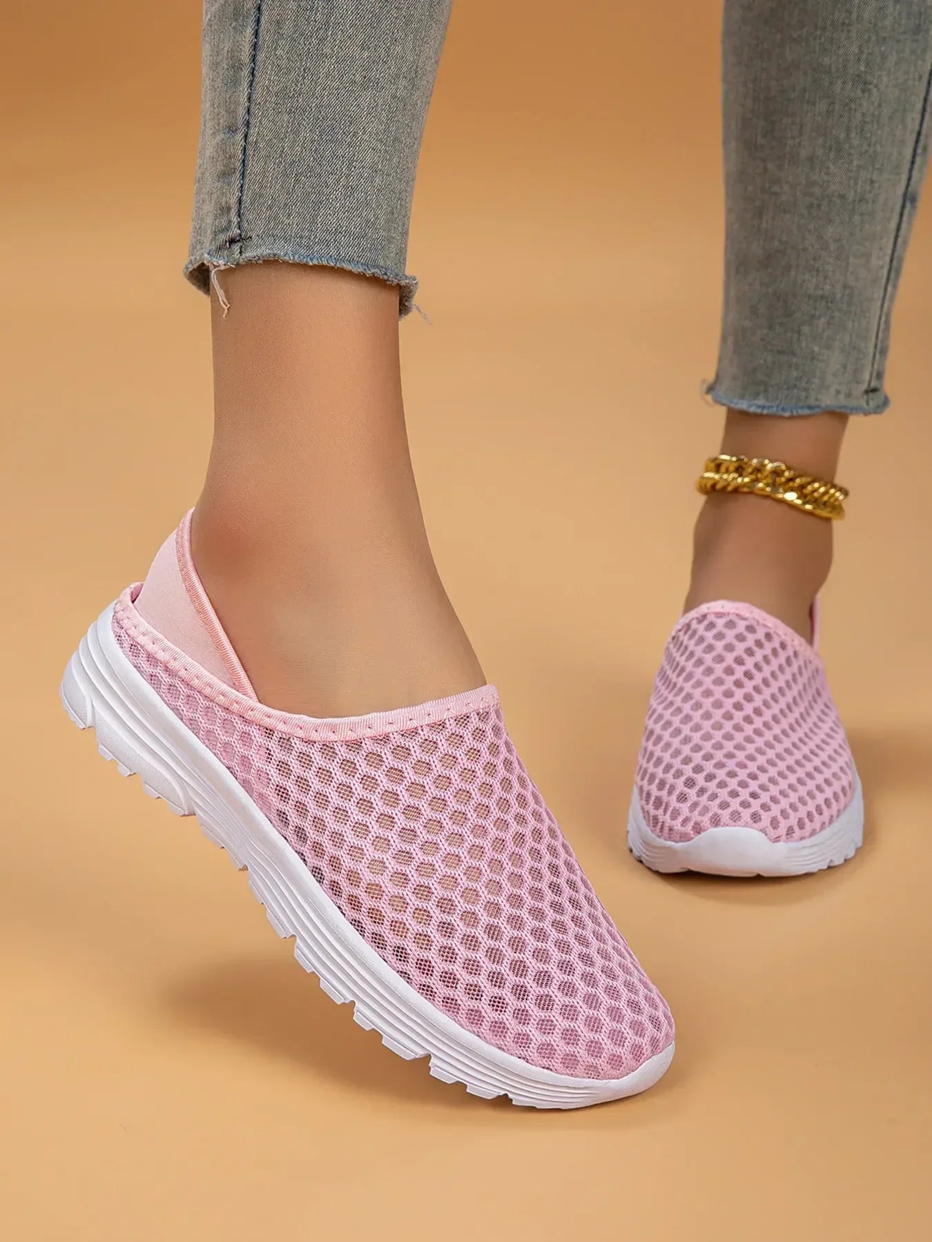 Breathable Mesh Slip-Ons - DAVERRI FASHIONS