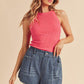 Aemi + Co Ribbed Round Neck Tank Tank Tops