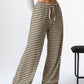 Striped Wide Leg Drawstring Pants - DAVERRI FASHIONS